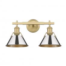 Golden Canada 3306-BA2 BCB-CH - Orwell BCB 2 Light Bath Vanity in Brushed Champagne Bronze with Chrome shades