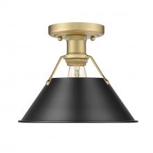 Golden Canada 3306-FM BCB-BLK - Orwell BCB Flush Mount in Brushed Champagne Bronze with Matte Black shade