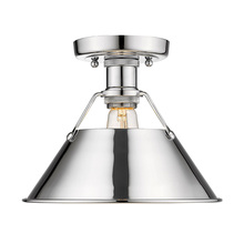 Golden Canada 3306-FM CH-CH - Orwell CH Flush Mount in Chrome with Chrome shade