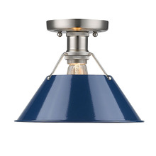 Golden Canada 3306-FM PW-NVY - Orwell PW Flush Mount in Pewter with Matte Navy shade