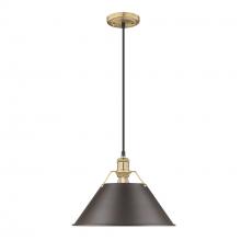 Golden Canada 3306-L BCB-RBZ - Orwell BCB Large Pendant - 14 in Brushed Champagne Bronze with Rubbed Bronze shade