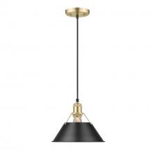 Golden Canada 3306-M BCB-BLK - Orwell BCB Medium Pendant - 10 in Brushed Champagne Bronze with Matte Black shade