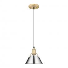 Golden Canada 3306-S BCB-CH - Orwell BCB Small Pendant - 7 in Brushed Champagne Bronze with Chrome shade