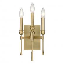 Golden Canada 3509-WSC BCB - Landon BCB 3 Light Wall Sconce in Brushed Champagne Bronze