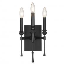 Golden Canada 3509-WSC BLK - Landon 3 Light Wall Sconce in Matte Black