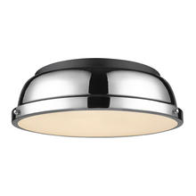 Golden Canada 3602-14 BLK-CH - Duncan 14" Flush Mount