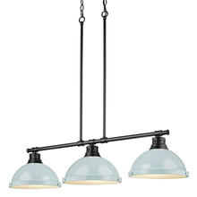 Golden Canada 3602-3LP BLK-SF - 3 Light Linear Pendant