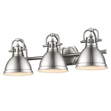 Golden Canada 3602-BA3 PW-PW - Duncan 3 Light Bath Vanity in Pewter with a Pewter Shade