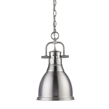 Golden Canada 3602-S PW-PW - Duncan Small Pendant with Chain in Pewter with a Pewter Shade