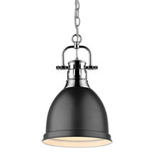 Golden Canada 3602-S CH-BLK - Duncan Small Pendant with Chain