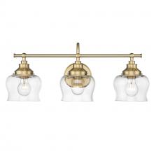 Golden Canada 3610-BA3 BCB-CLR - Daphne 3 Light Bath Vanity in Brushed Champagne Bronze with Clear Glass Shade