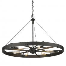 Golden Canada 3866-L NB-NB - Vaughn 6 Light Chandelier in Natural Black with Natural Black Accents