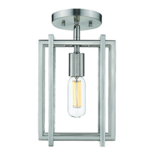 Golden Canada 6070-1SF PW-PW - Tribeca 1-Light Semi-Flush in Pewter with Pewter Accents