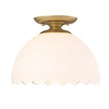 Golden Canada 6954-SF BCB-OP - Dorinda Semi-Flush in Brushed Champagne Bronze with Opal Glass Shade