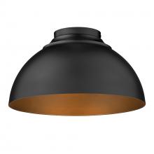 Golden Canada 6956-FM BLK-BLK - Zoey Flush Mount in Matte Black with Matte Black Shade