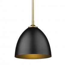 Golden Canada 6956-S OG-BLK - Zoey Small Pendant in Olympic Gold with Matte Black Shade