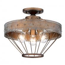 Golden Canada 7856-SF CP - Ferris Semi-Flush in Copper Patina