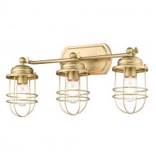 Golden Canada 9808-BA3 BCB - Seaport 3-Light Bath Vanity in Brushed Champagne Bronze