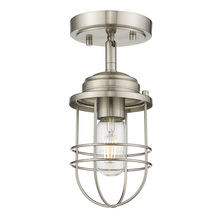 Golden Canada 9808-SF PW - Seaport Semi-Flush in Pewter