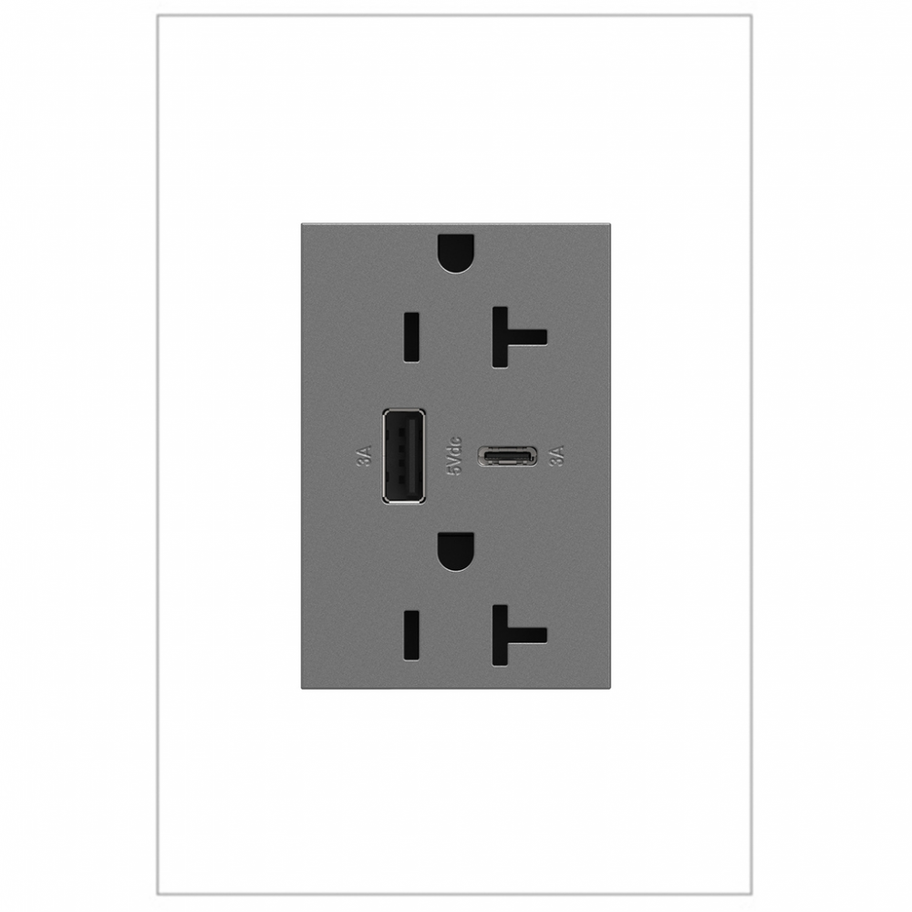 3mod combo USB type A/C 6A, 20A Receptacles