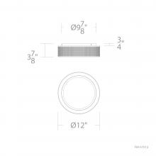  FM-57512-40-BK - Grille Flush Mount Light