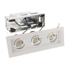 WAC Canada MT-3LD311R-W930-WT - Mini Multiple LED Three Light Remodel Housing with Trim and Light Engine