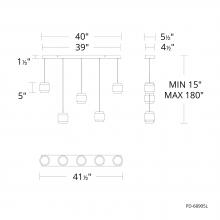 WAC Canada PD-68905L-AB - Banded Chandelier Light