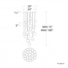 WAC Canada PD-68921R-AB - Banded Chandelier Light