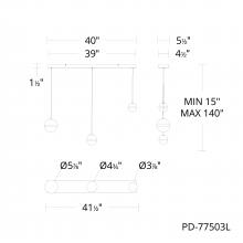  PD-77503L-BC - Cyllindra Chandelier Light