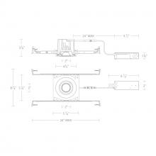 WAC Canada R3BRAN-SWD-WT - Ocular 3.0 Dim-to-Warm Round Adjustable Trim and Remodel Housing with New Construction Frame-In Ki