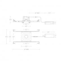 WAC Canada R3BRDN-NWD-WT - Ocular 3.0 Dim-to-Warm Round Downlight Trim and Remodel Housing with New Construction Frame-In Kit