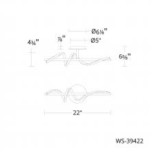  WS-39422-40-BK - Corksrew Bath & Wall Sconce