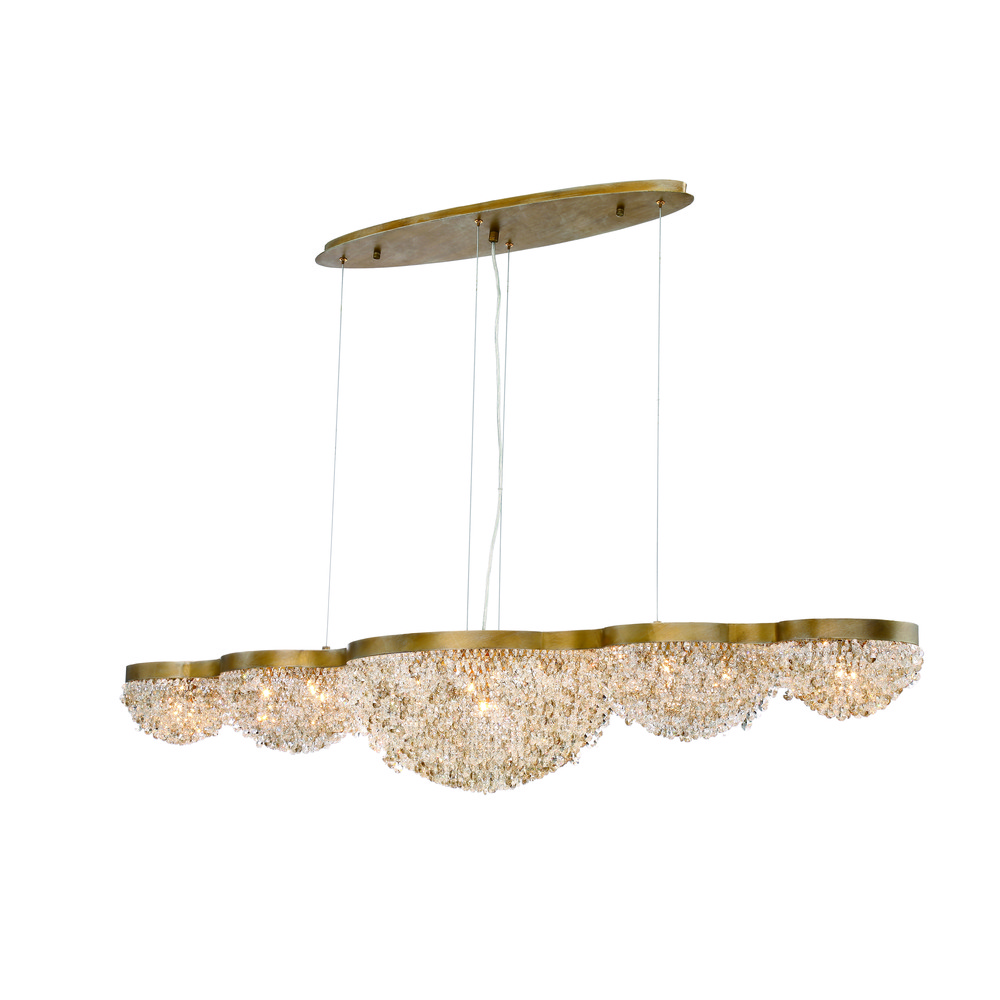 Mondo, 15LT Chandelier, Linr, Gld