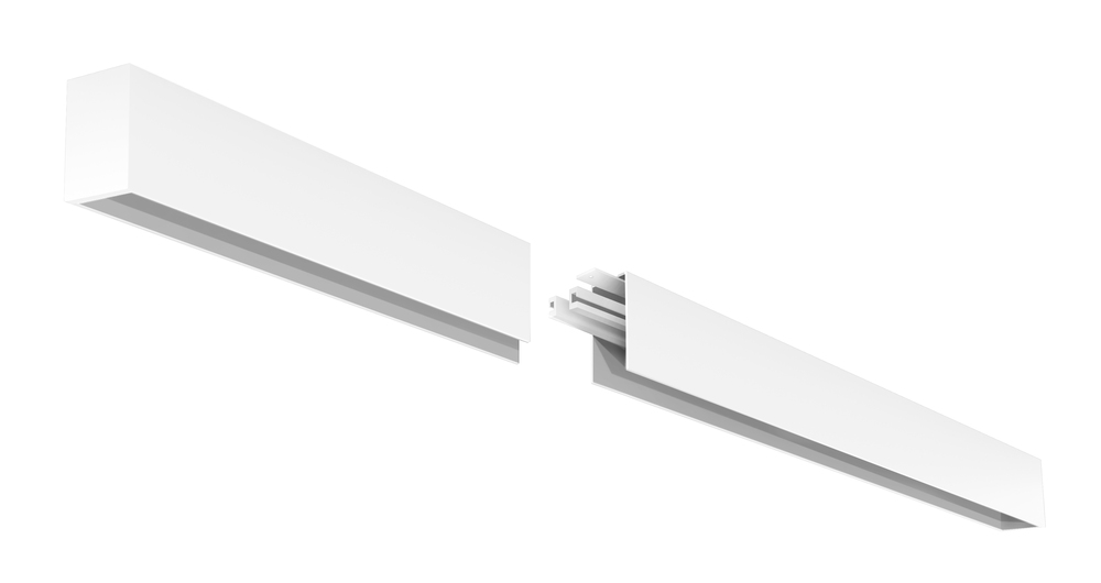 8&#39; LED Linear Surface Mount Extension Kit, 2&#34; Wide, 3500K, White