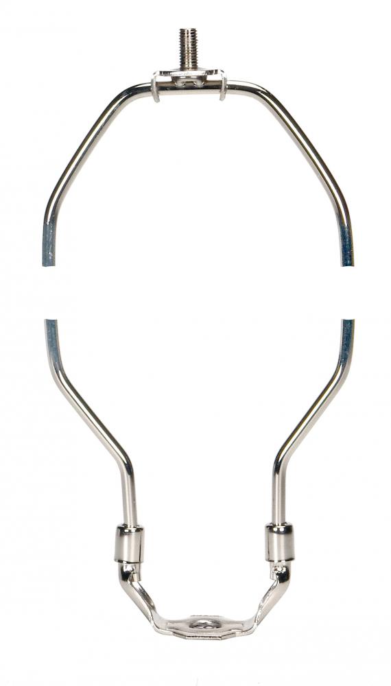 Heavy Duty Harp; Polished Nickel Finish; 13-1/2" Height; 1/8 IP Saddle; 1/4-27 Thread; 125