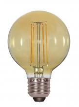 Satco Products Inc. S9584 - 4.5 Watt G25 LED; Amber; Medium base; 2000K; 380 Lumens; 120 Volt