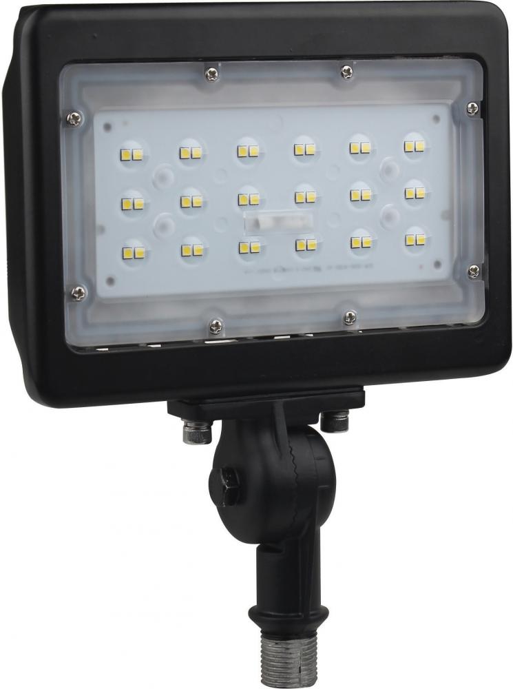 LED Medium Flood Light; 30W; 3000K; Bronze Finish; 100V-277V; Dimmable