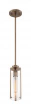 Nuvo 60/7150 - Marina - 1 Light Mini Pendant with Clear Glass - Burnished Brass Finish