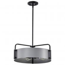 Nuvo 60/7853 - Altos 4 Light Medium Pendant; Gray and Matte Black Finish