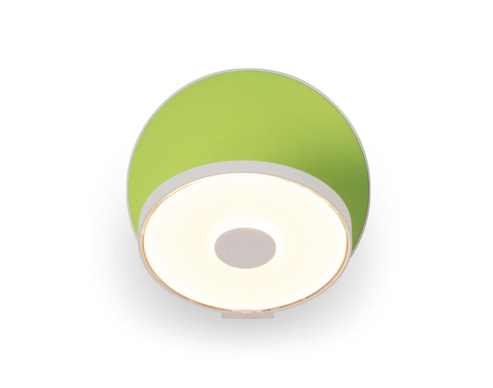 Gravy Wall Sconce - Matte White Body, Matte Green plates - Plug-in