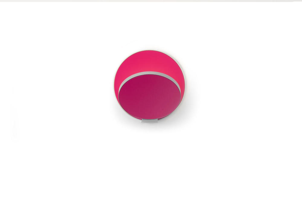 Gravy Wall Sconce - Silver body, Matte Hot Pink plates - Hardwire