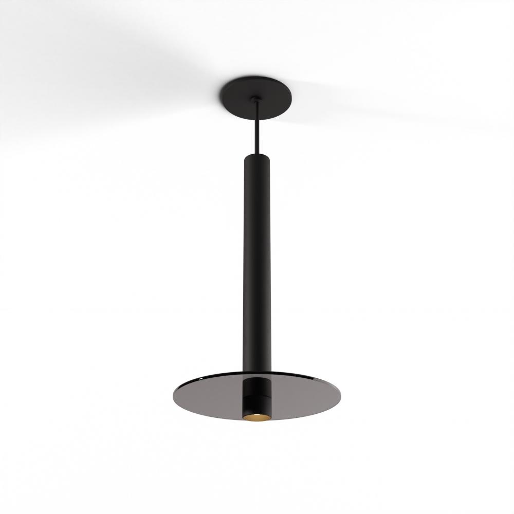 Combi Pendant 16" Single Unit Matte Black with Matte Black Canopy