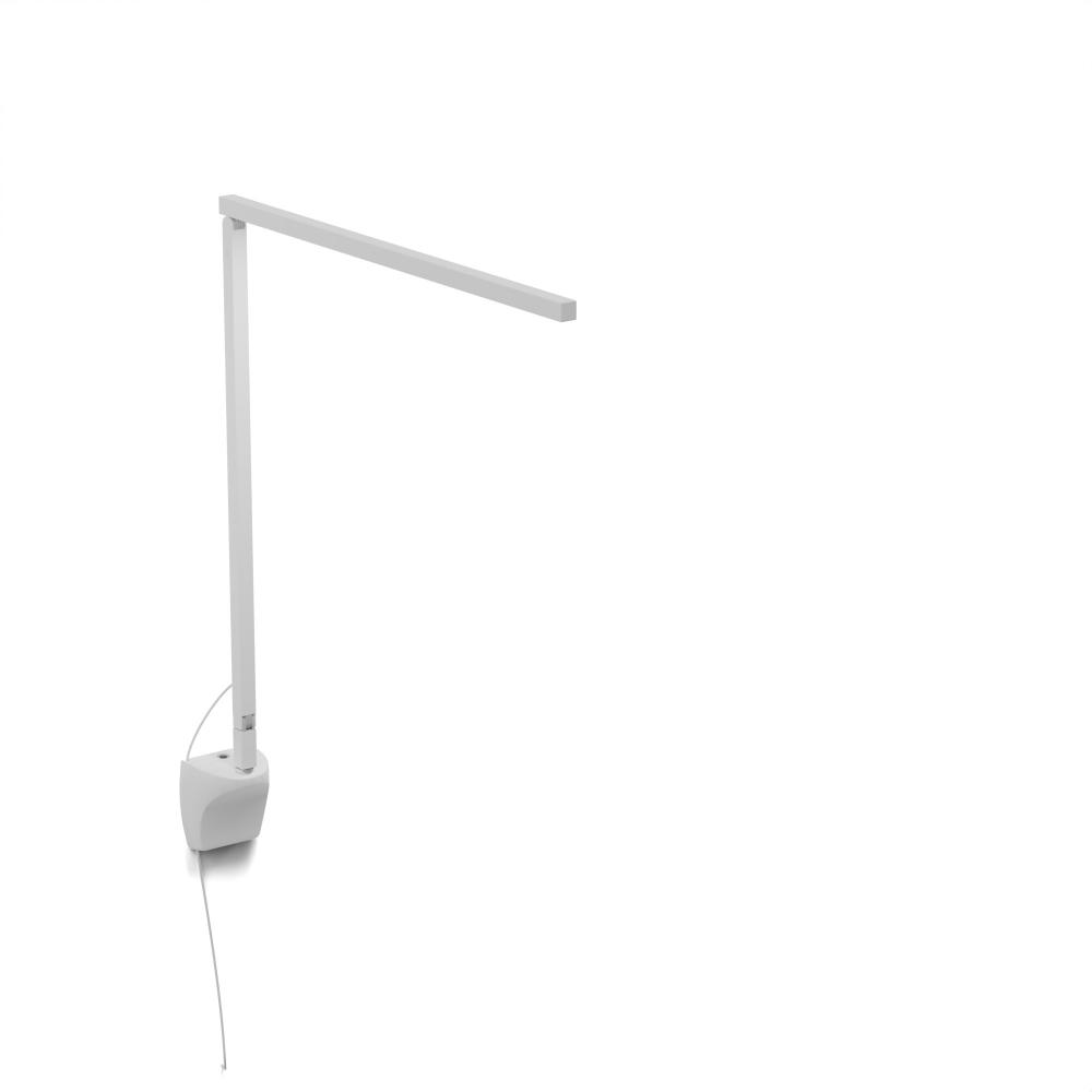 Z-Bar Solo Desk Lamp Gen 4 (Warm Light; Matte White) with Wall Mount