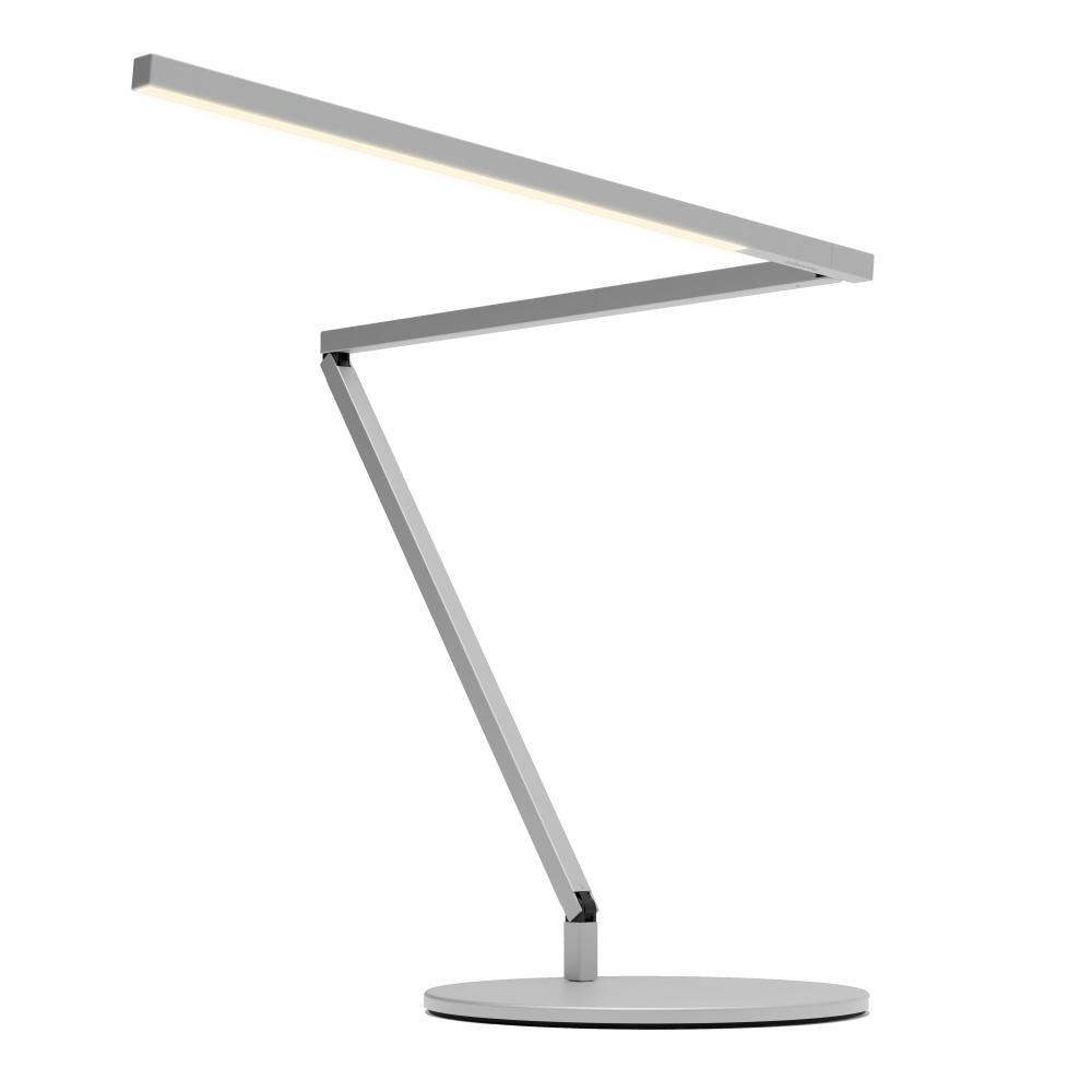 Z-Bar Desk Lamp Gen 4 (Warm Light; Silver) with Desk Base