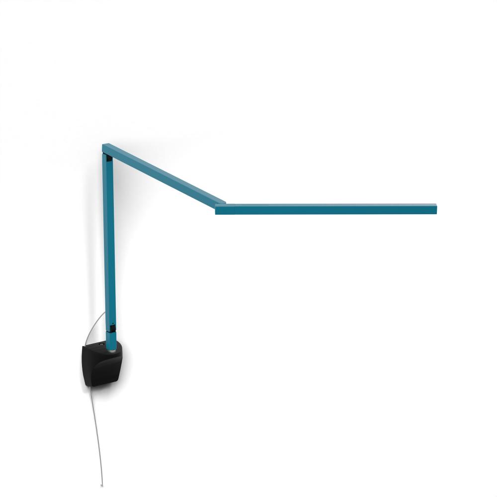 Z-Bar Mini Desk Lamp Gen 4 (Warm Light; Koncept Blue) with Wall Mount (Matte Black)