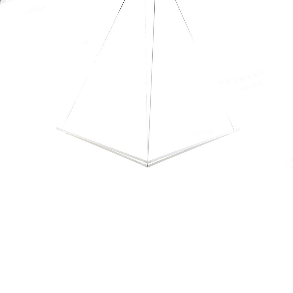 Z-Bar Pendant Medium Bird, Soft Warm, Matte White, 49&#34; x 15&#34; x 9.3&#34;