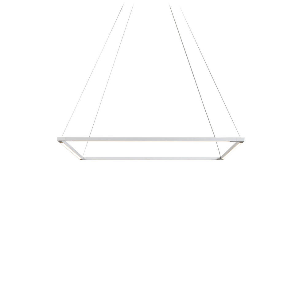 Z-Bar Pendant Medium Square, Soft Warm, Matte White, 26&#34; x 26&#34;