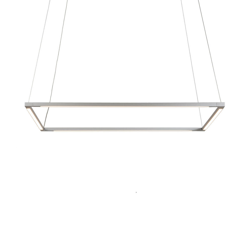 Z-Bar Pendant Medium Square, Soft Warm, Silver, 26&#34; x 26&#34;