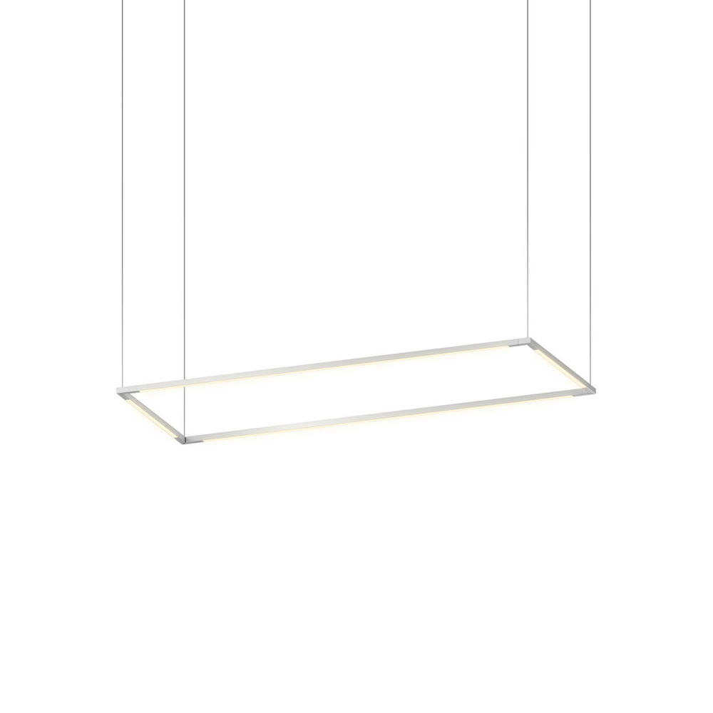 Z-Bar Pendant Medium Rectangle, Silver (12"/36" light bars)