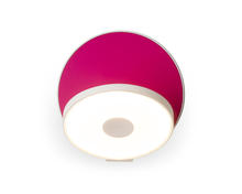 Koncept Inc GRW-S-MWT-MHP-PI - Gravy Wall Sconce - Matte White Body, Matte Hot Pink plates - Plug-in